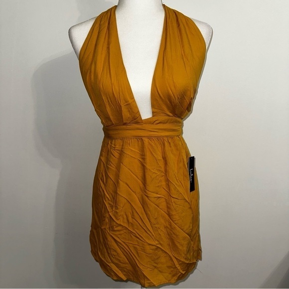 LULUS Positively Perfect Mustard Yellow Wrap Dress - Picture 4 of 14